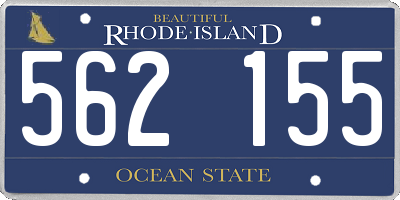 RI license plate 562155