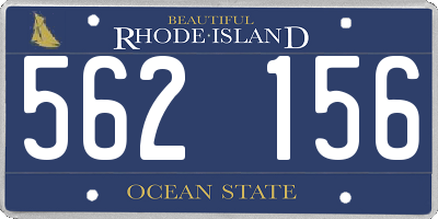 RI license plate 562156