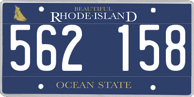 RI license plate 562158
