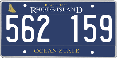 RI license plate 562159