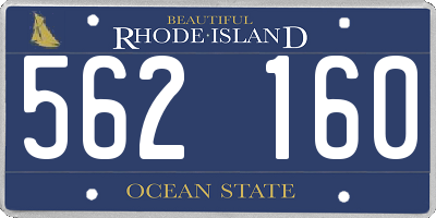 RI license plate 562160