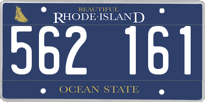 RI license plate 562161