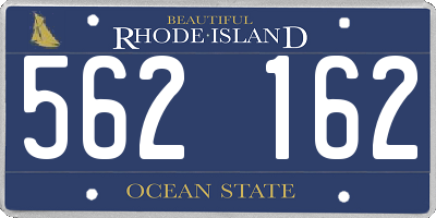 RI license plate 562162