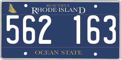 RI license plate 562163