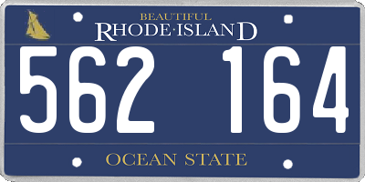 RI license plate 562164