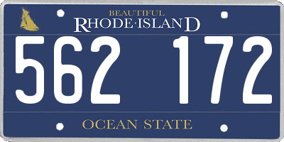 RI license plate 562172