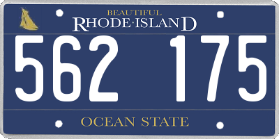 RI license plate 562175