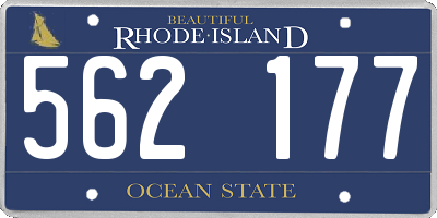 RI license plate 562177