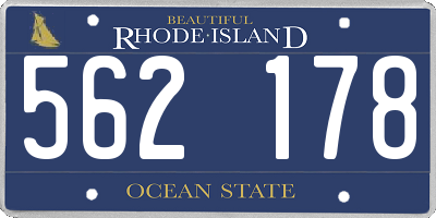 RI license plate 562178
