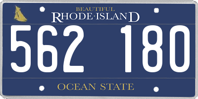 RI license plate 562180