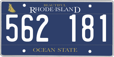 RI license plate 562181