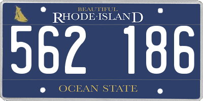 RI license plate 562186