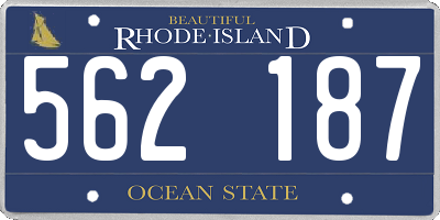 RI license plate 562187