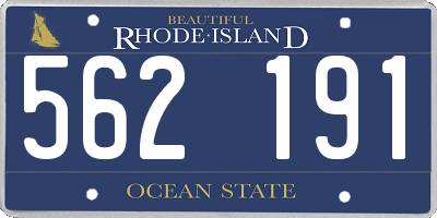 RI license plate 562191