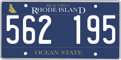 RI license plate 562195