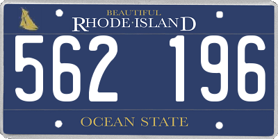 RI license plate 562196