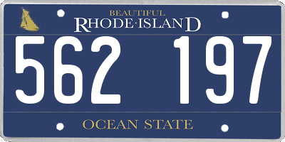 RI license plate 562197