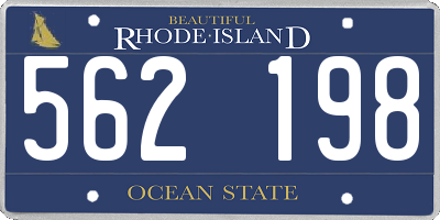RI license plate 562198