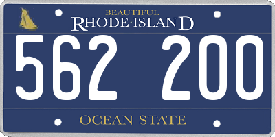 RI license plate 562200