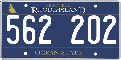 RI license plate 562202