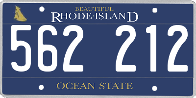RI license plate 562212