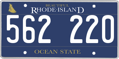 RI license plate 562220