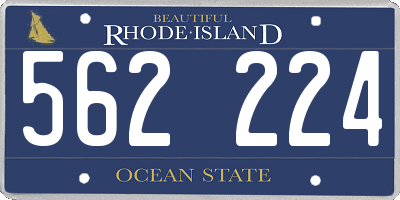 RI license plate 562224