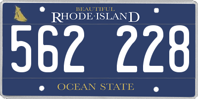 RI license plate 562228
