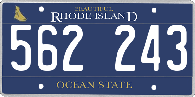 RI license plate 562243