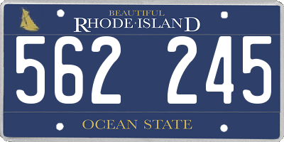 RI license plate 562245