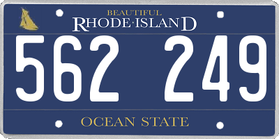 RI license plate 562249