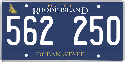 RI license plate 562250
