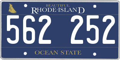 RI license plate 562252