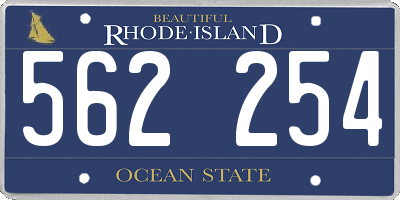 RI license plate 562254