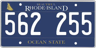 RI license plate 562255