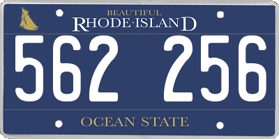 RI license plate 562256