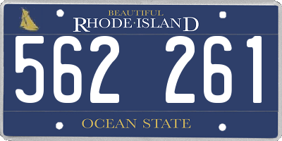 RI license plate 562261