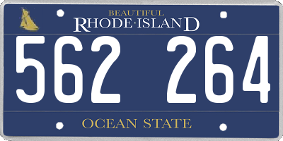 RI license plate 562264