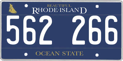 RI license plate 562266