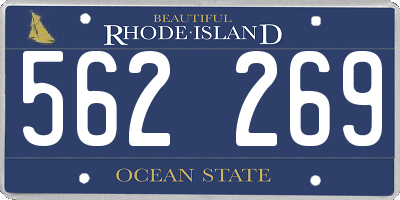 RI license plate 562269