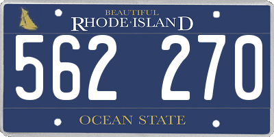 RI license plate 562270
