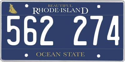RI license plate 562274