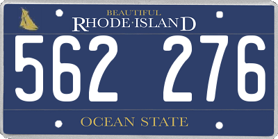 RI license plate 562276