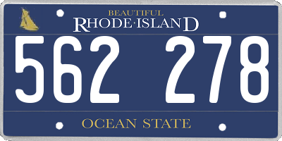 RI license plate 562278