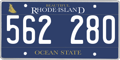 RI license plate 562280