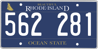 RI license plate 562281