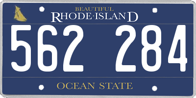 RI license plate 562284