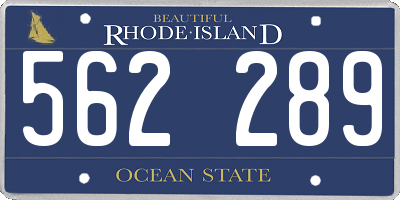 RI license plate 562289