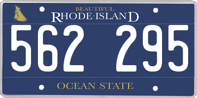 RI license plate 562295