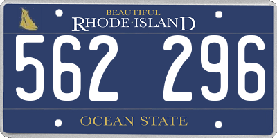 RI license plate 562296